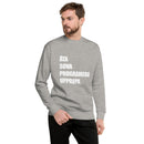 Sweatshirt med texten "ÄTA SOVA PROGRAMERA UPPREPA"