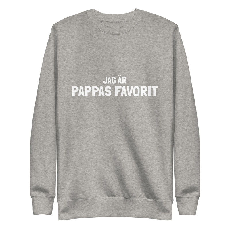 Sweatshirt med texten "Jag är pappas favorit"