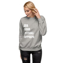 Sweatshirt med texten "ÄTA SOVA FOTBOLL UPPREPA"