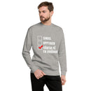 Sweatshirt med texten "Väntar på en enhörning"