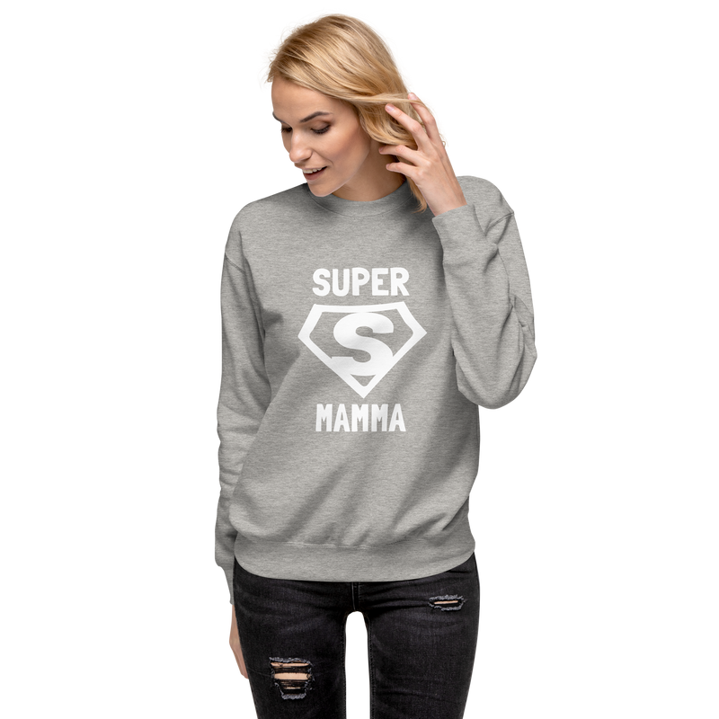 Sweatshirt med texten "SUPER MAMMA"