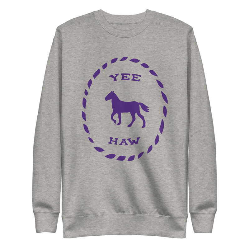 Sweatshirt med texten "YEE HAW"