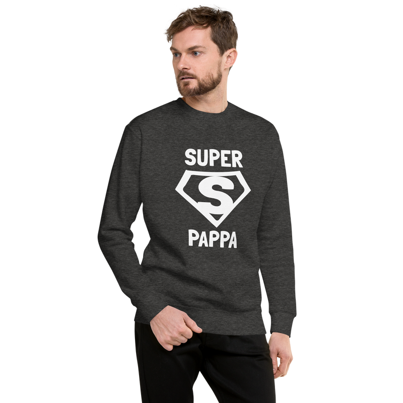 Sweatshirt med texten "SUPER PAPPA"