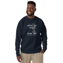 Sweatshirt med texten " Om morfar inte kan fixa det så kan ingen."