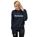 Sweatshirt med texten "I am the party"