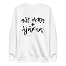 Sweatshirt med texten "Allt detta + hjärna"