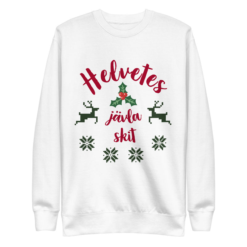 Sweatshirt med texten "Helvetes jävla skit"