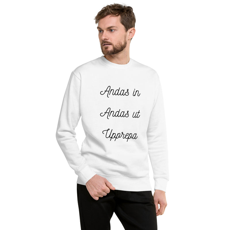 Sweatshirt med texten "Andas in"