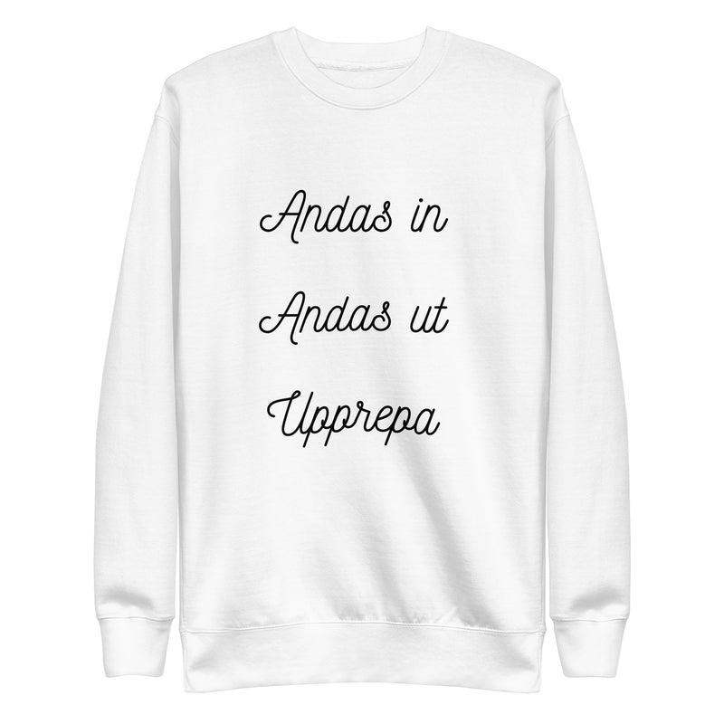 Sweatshirt med texten "Andas in"