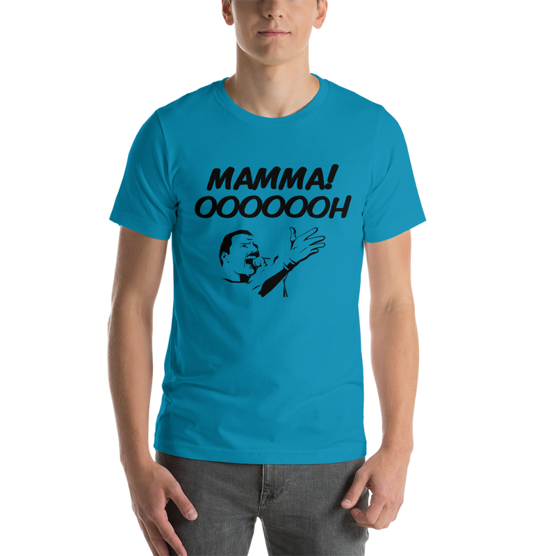 T-shirt med bild texten "Mamma! OOOOOH!"