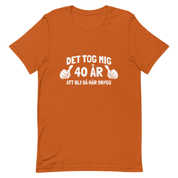 T-shirt med bild texten "Det tog mig 40 år"