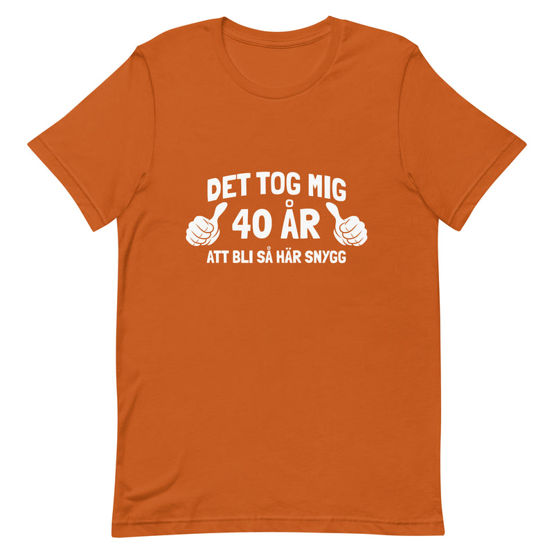 T-shirt med bild texten "Det tog mig 40 år"