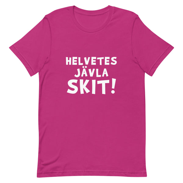 T-shirt med bild texten "Helvetes jävla skit"