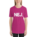 T-shirt med bild texten "NEJ."