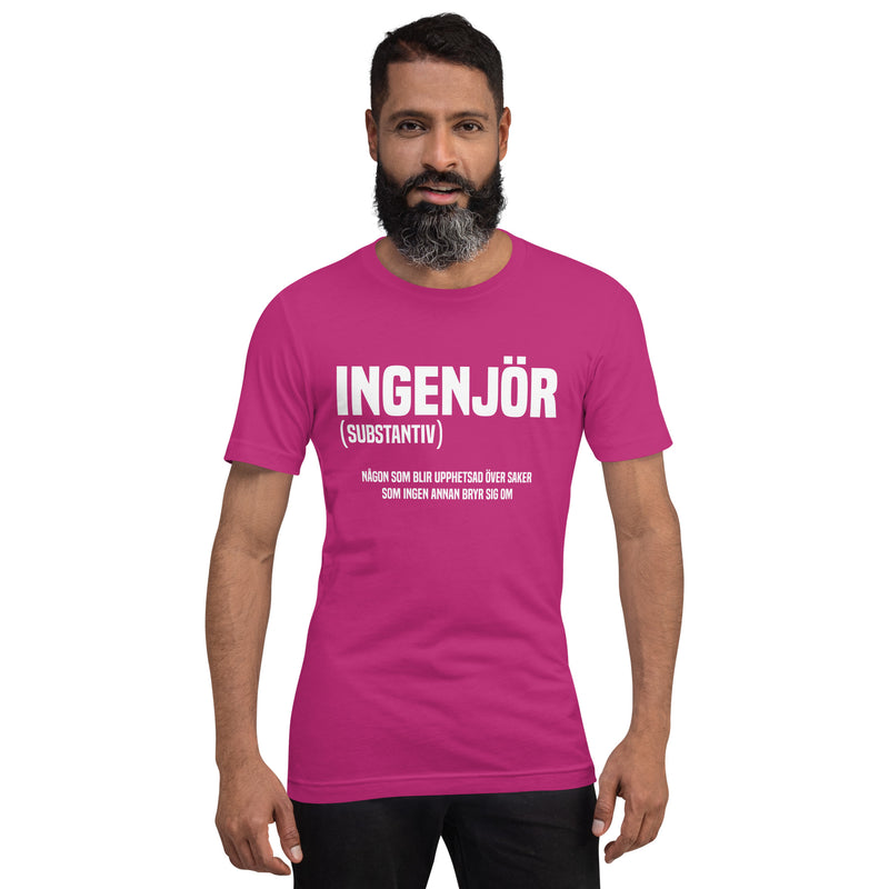 T-shirt med bild texten "INGENJÖR"