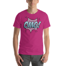 T-shirt med bild texten "OMG!"
