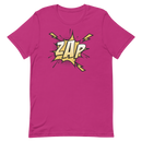 T-shirt med bild texten "ZAP"