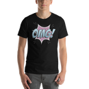 T-shirt med bild texten "OMG!"