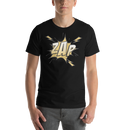 T-shirt med bild texten "ZAP"