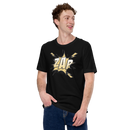 T-shirt med bild texten "ZAP"