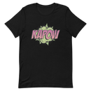 T-shirt med bild texten "KAPOW"