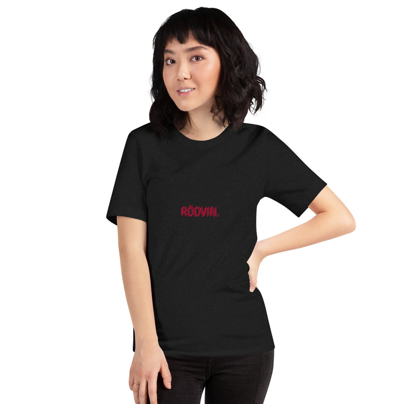 T-shirt med texten "RÖDVIN."