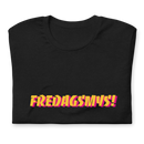 T-shirt med bild texten "FREDAGSMYS!"
