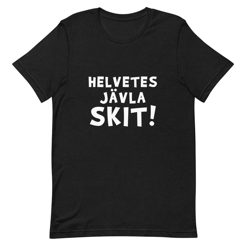 T-shirt med bild texten "Helvetes jävla skit"