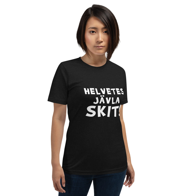 T-shirt med bild texten "Helvetes jävla skit"