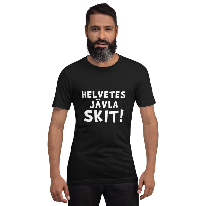 T-shirt med bild texten "Helvetes jävla skit"