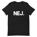 T-shirt med bild texten "NEJ."