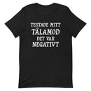 T-shirt med bild texten "Testade mitt tålamod"