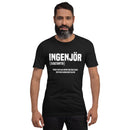 T-shirt med bild texten "INGENJÖR"