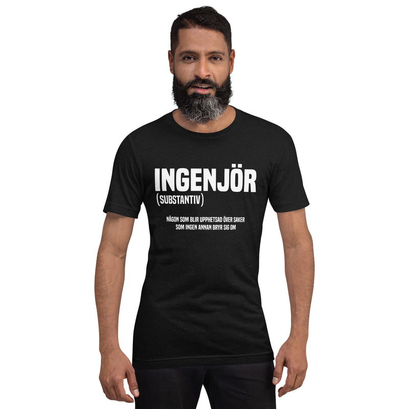 T-shirt med bild texten "INGENJÖR"