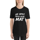 T-shirt med bild texten "Se upp! Pappa lagar mat"