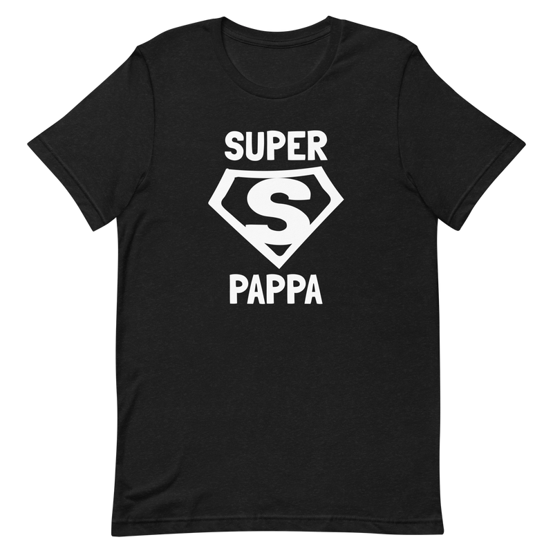 T-shirt med bild texten "SUPER PAPPA"