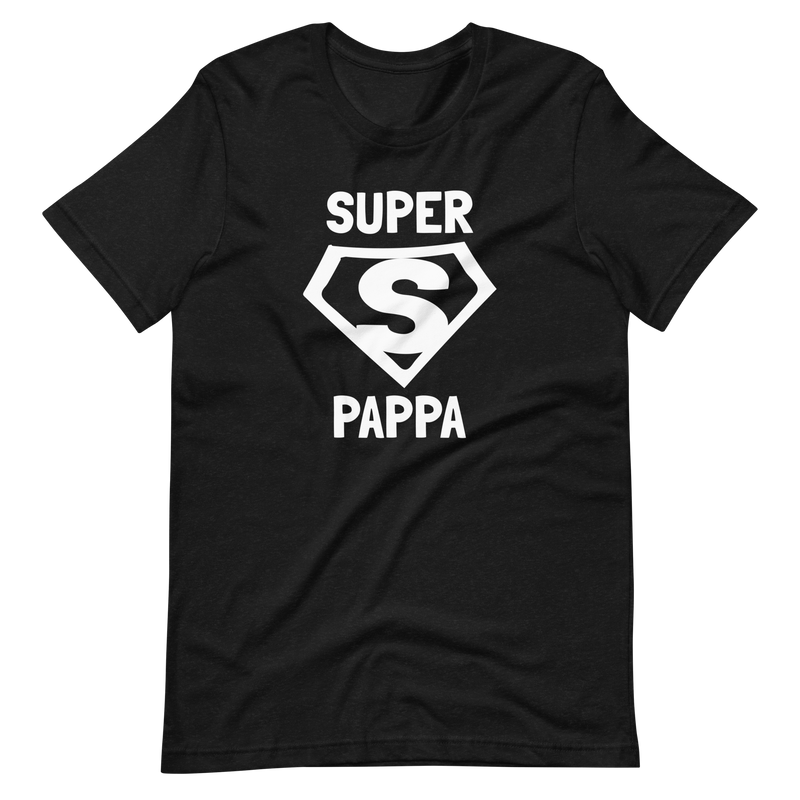 T-shirt med bild texten "SUPER PAPPA"