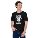 T-shirt med bild texten "SUPER PAPPA"