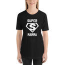 T-shirt med bild texten "SUPER MAMMA"