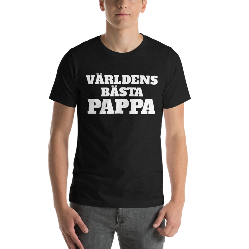T-shirt med bild texten "Världens bästa pappa"
