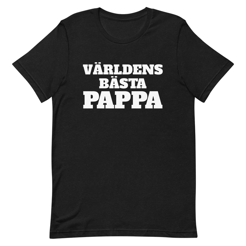 T-shirt med bild texten "Världens bästa pappa"