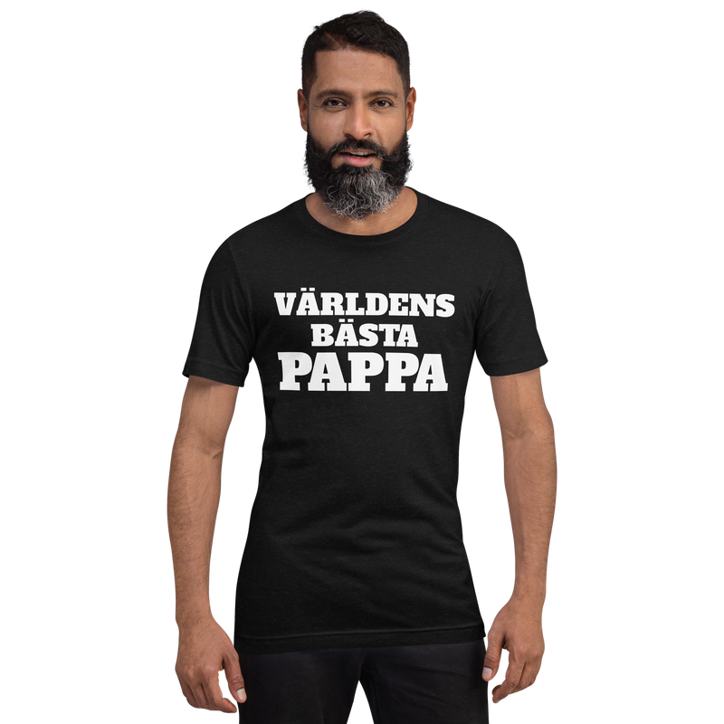 T-shirt med bild texten "Världens bästa pappa"