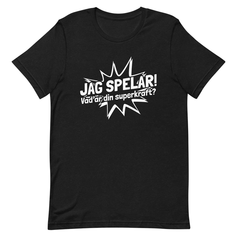 T-shirt med bild texten "Jag spelar"