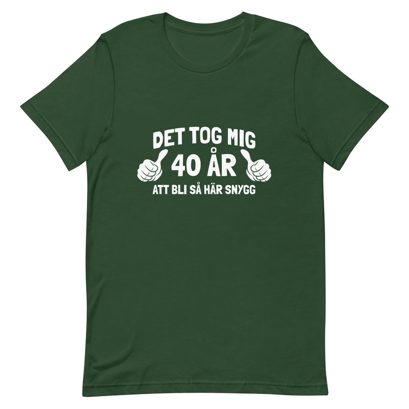 T-shirt med bild texten "Det tog mig 40 år"