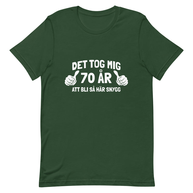 T-shirt med bild texten "Det tog mig 70 år"