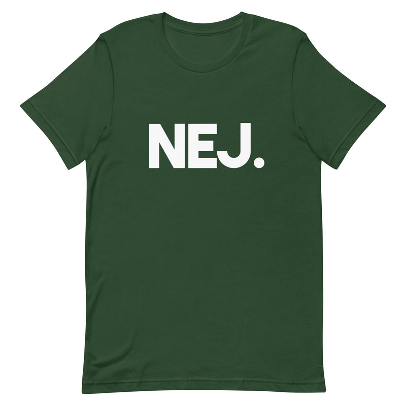 T-shirt med bild texten "NEJ."