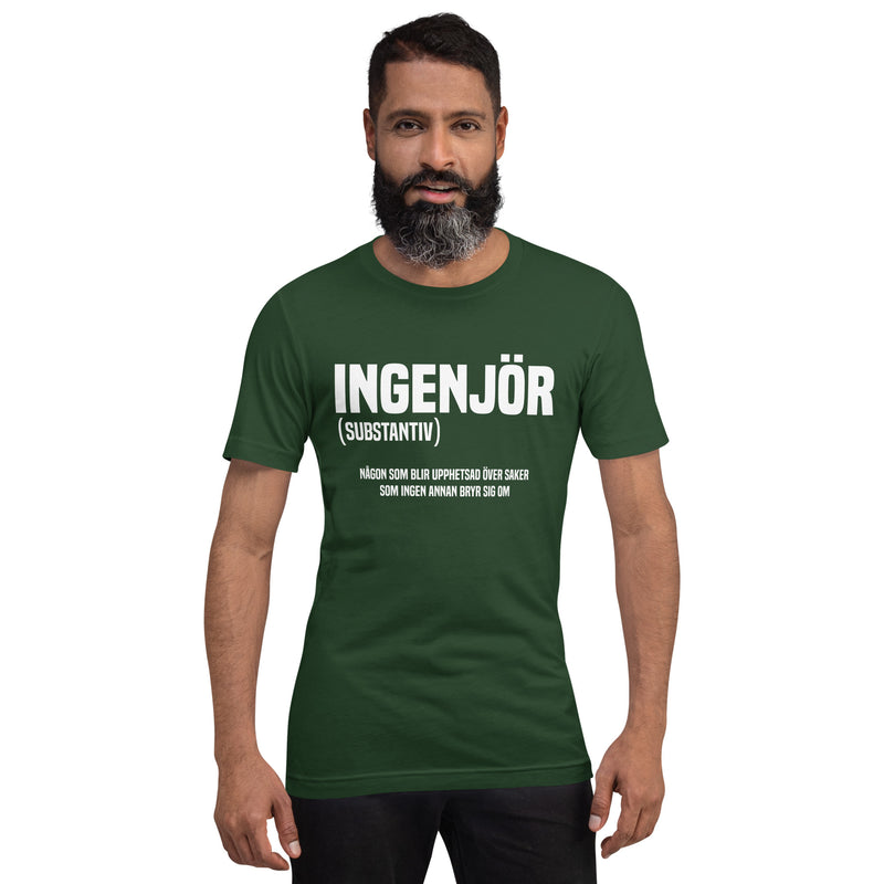 T-shirt med bild texten "INGENJÖR"