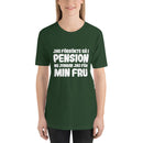 T-shirt med bild texten "Jag försökte gå i pension"