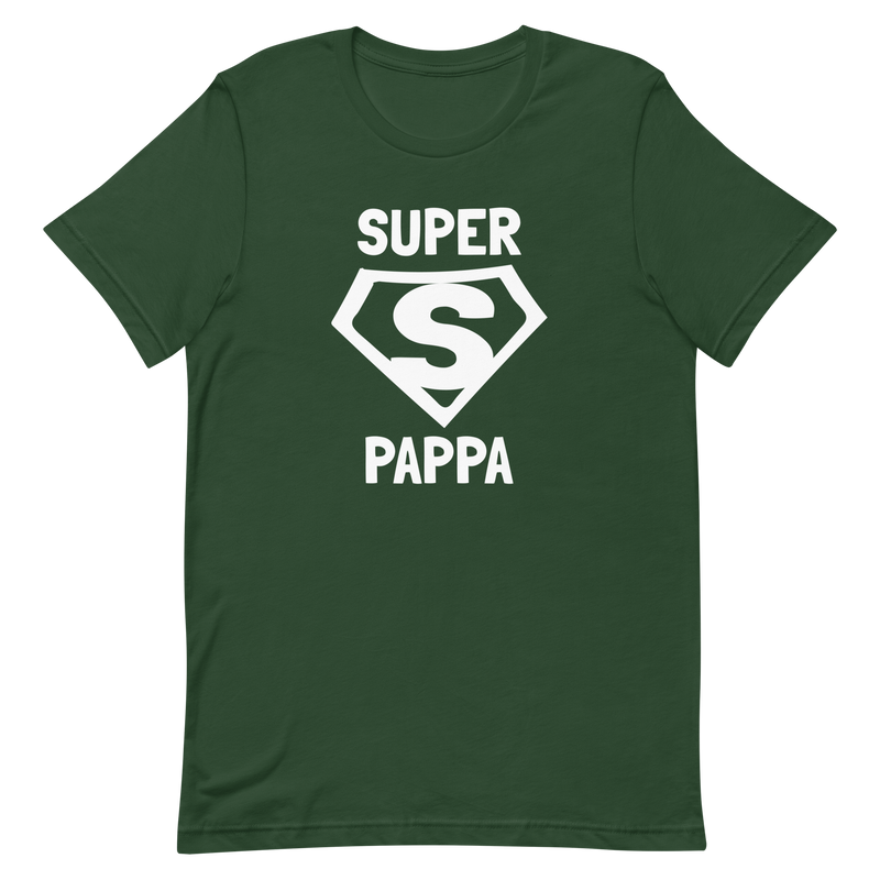 T-shirt med bild texten "SUPER PAPPA"
