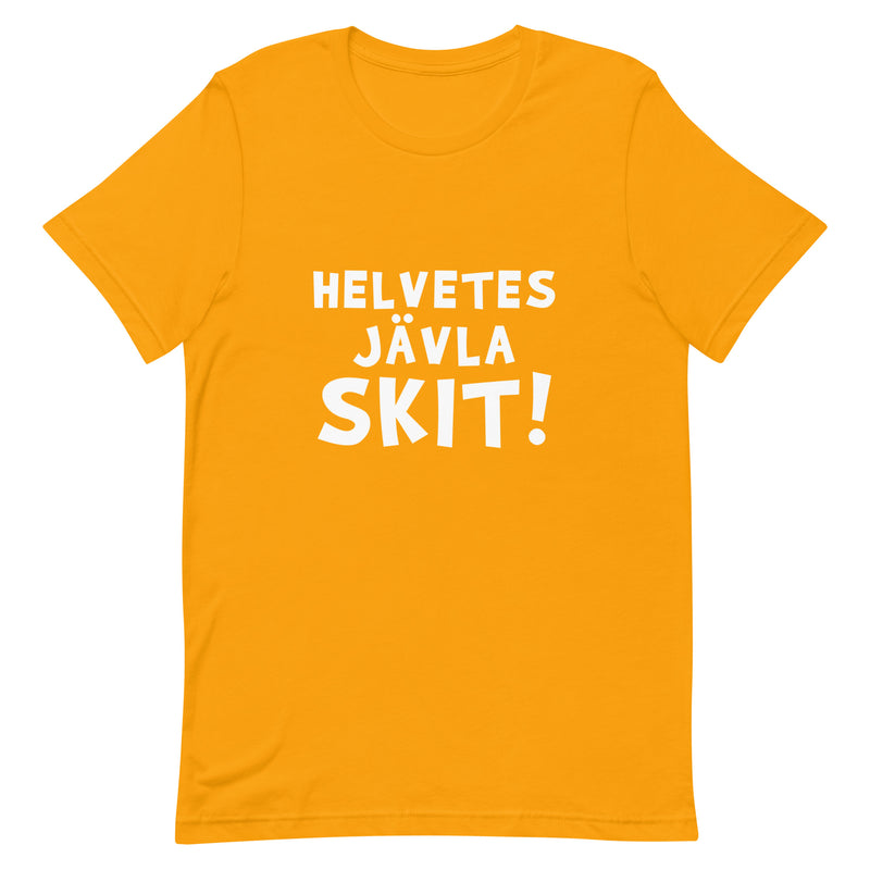 T-shirt med bild texten "Helvetes jävla skit"